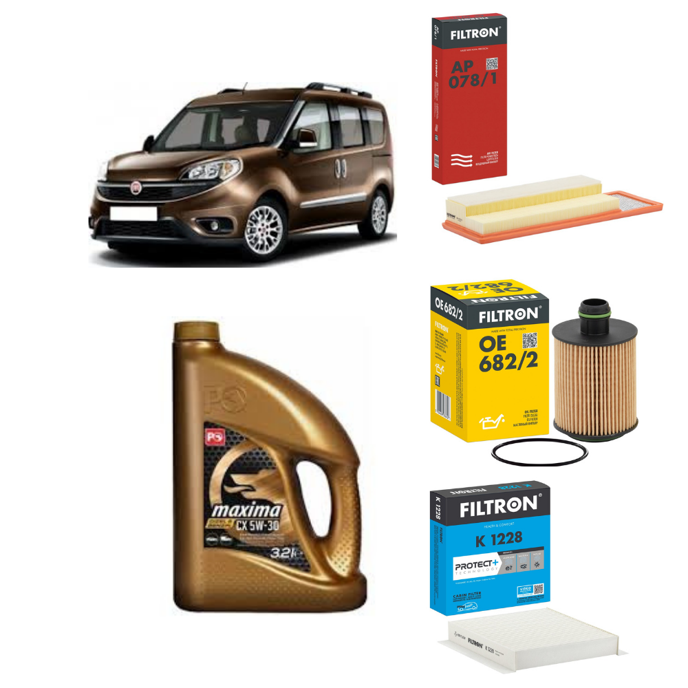 Fiat Fiorino/Doblo/Linea 1.3 Multijet Euro 5 | 5W30 + Filtron Komple Bakım Seti