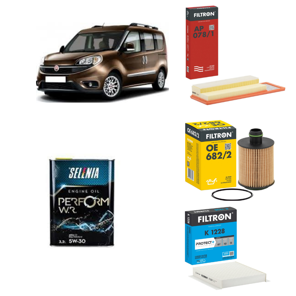 Fiat Fiorino/Doblo/Linea 1.3 Multijet Euro 5 | 5W30 + Filtron Komple Bakım Seti