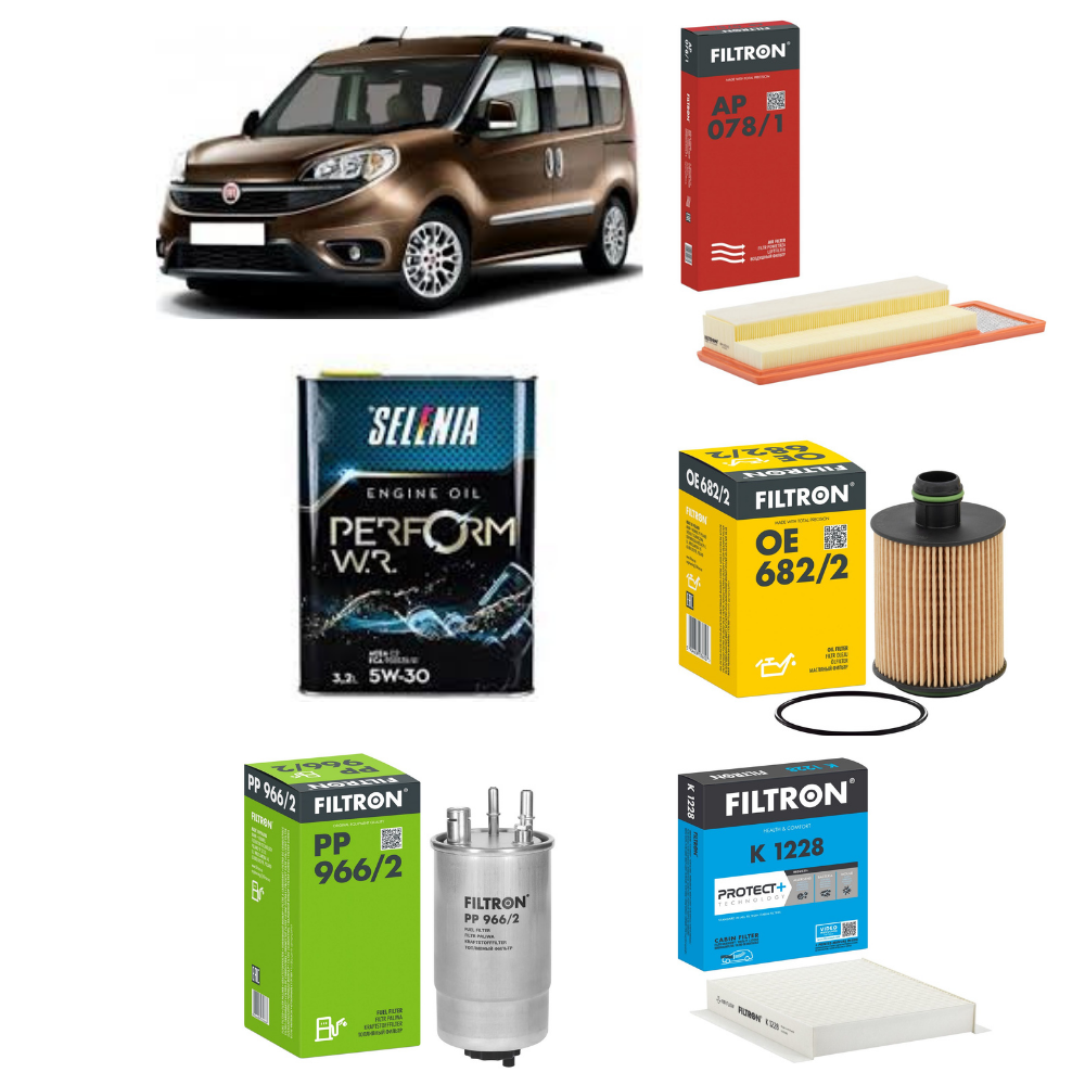 Fiat Fiorino/Doblo/Linea 1.3 Multijet Euro 5 | 5W30 + Filtron Komple Bakım Seti